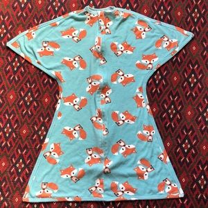 Zipadee-Zip sleepsack, swaddle transition, blue with fox print, Medium (6-12 mo)
